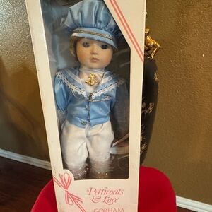 Gorham Porcelain Doll in Blue and White Attire